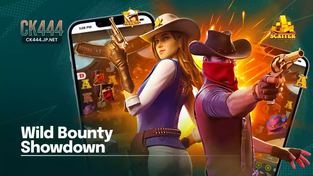 CK444 Wild Bounty Showdown স্লট গেম কাউবয় থিম ও স্ক্যাটার ও ওয়াইল্ড ফিচারসহ